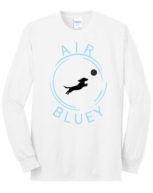 "Air Bluey" Dachshund Long Sleeve Shirt (White)