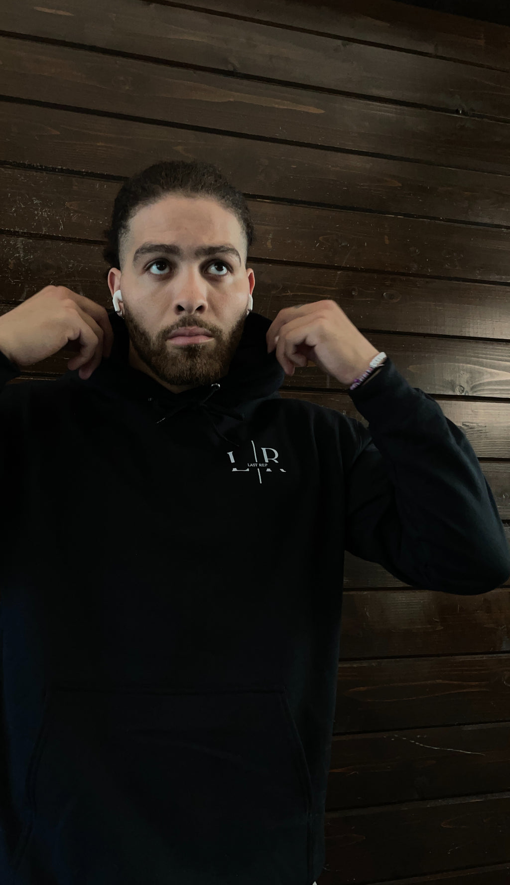 last rep black hoodie