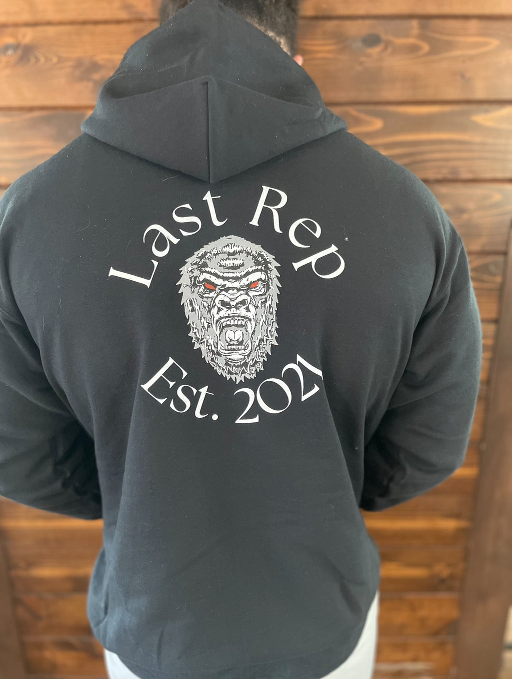 last rep full logo on hoodie