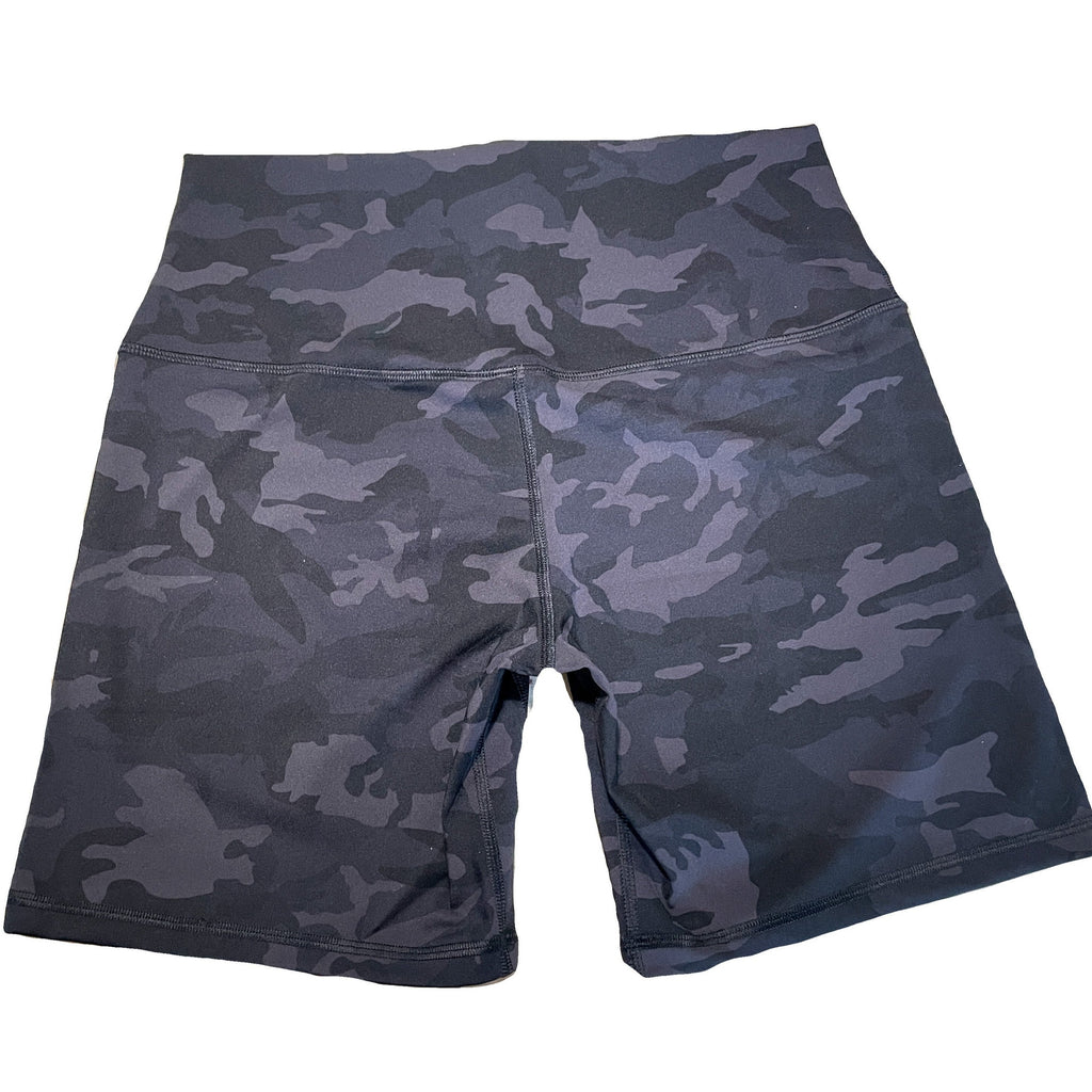 camo biker shorts