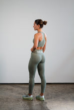 Load image into Gallery viewer, Stretch LR Olive Green Leggings
