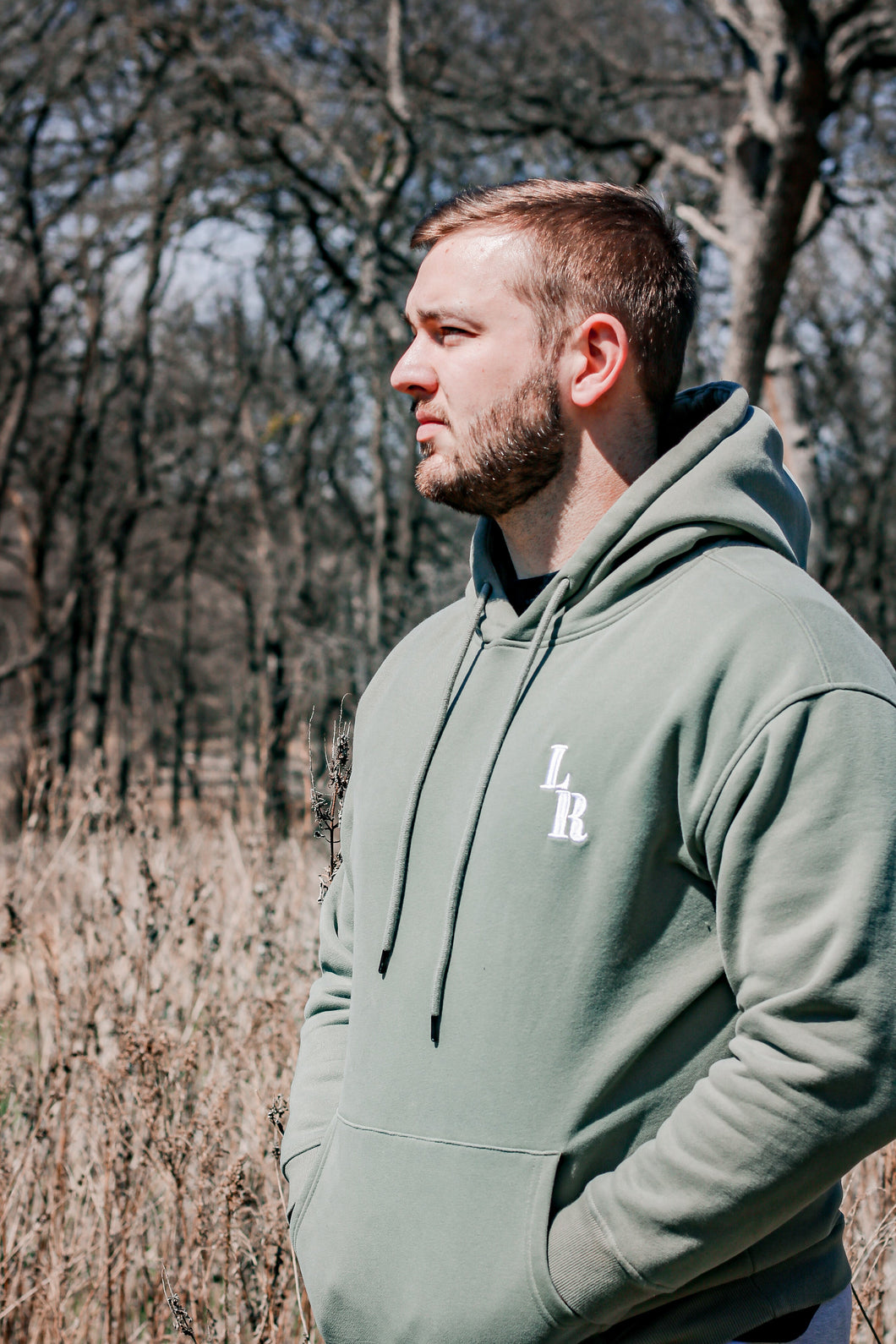 LR Embroidered Mint Green Hoodie