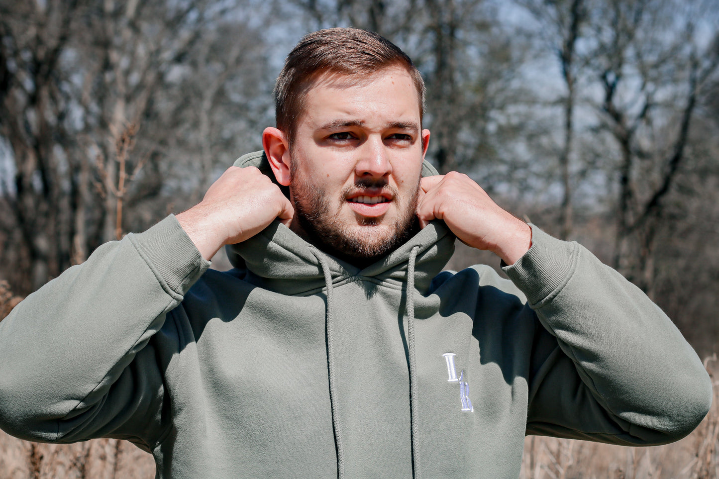 LR Embroidered Mint Green Hoodie