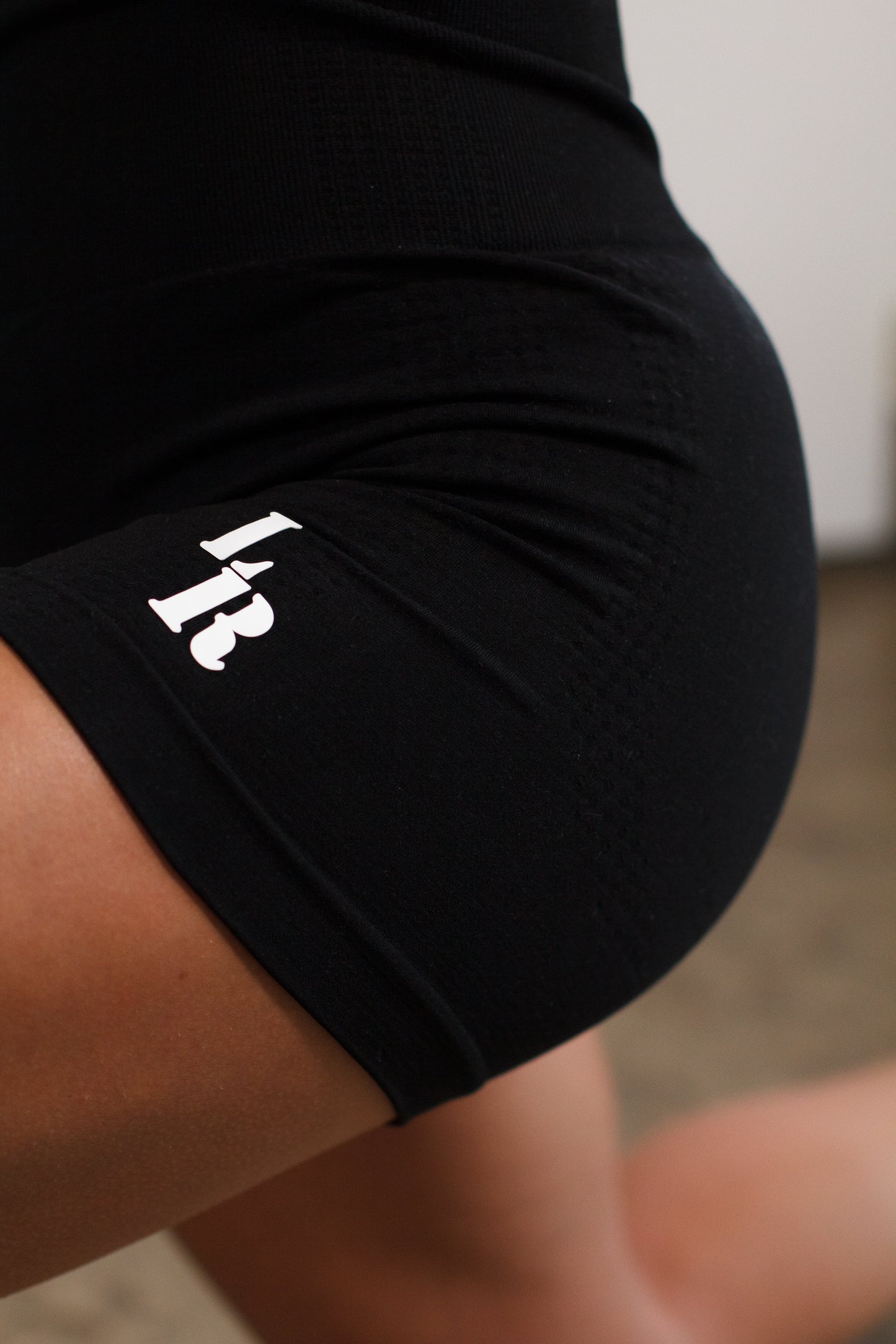 black Last Rep biker shorts