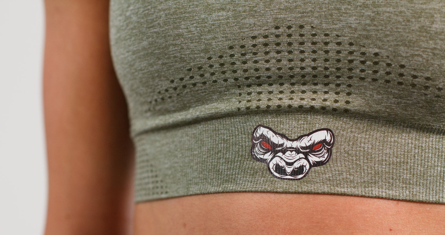 Last Rep green sports bra