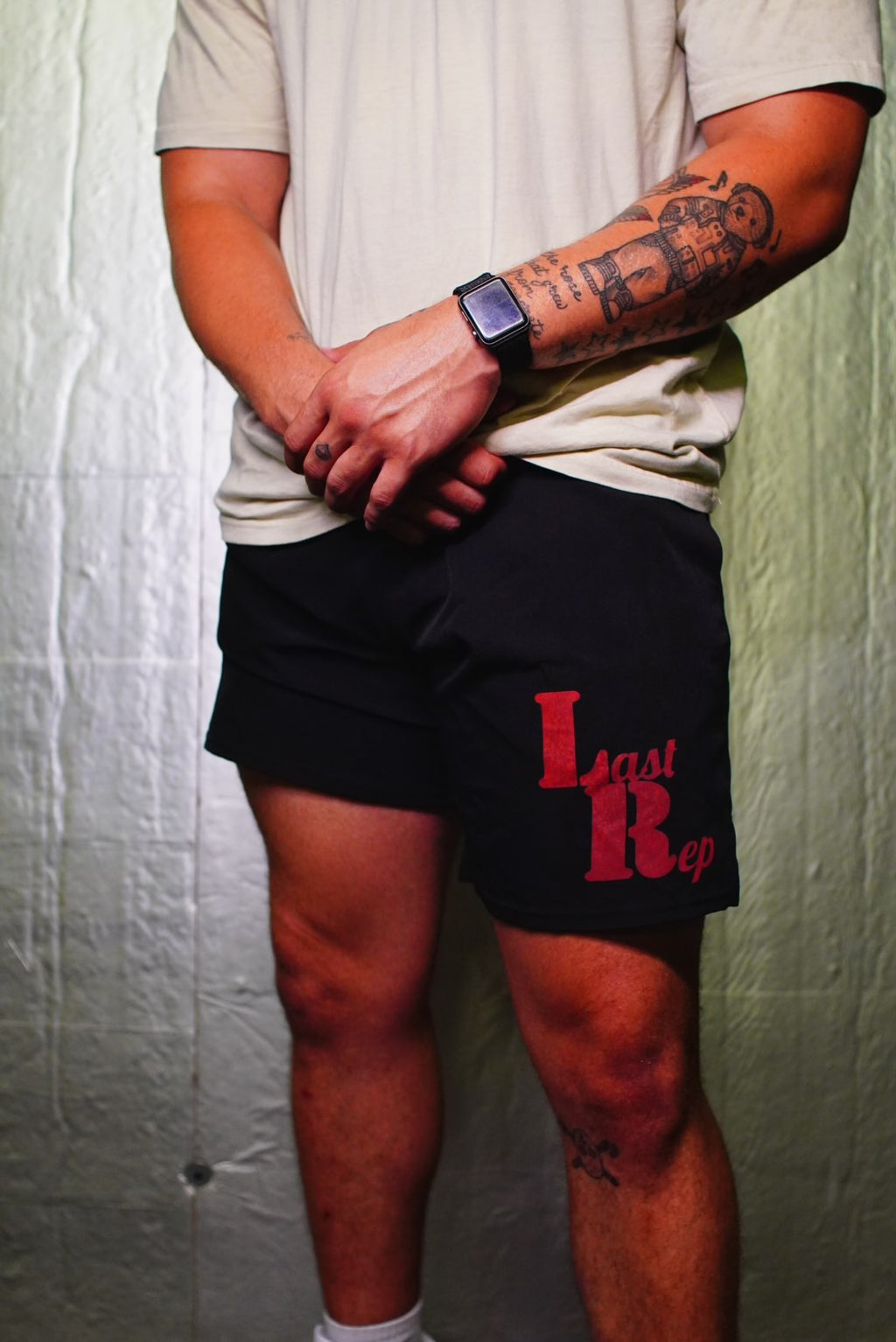 last rep black shorts with pump cover