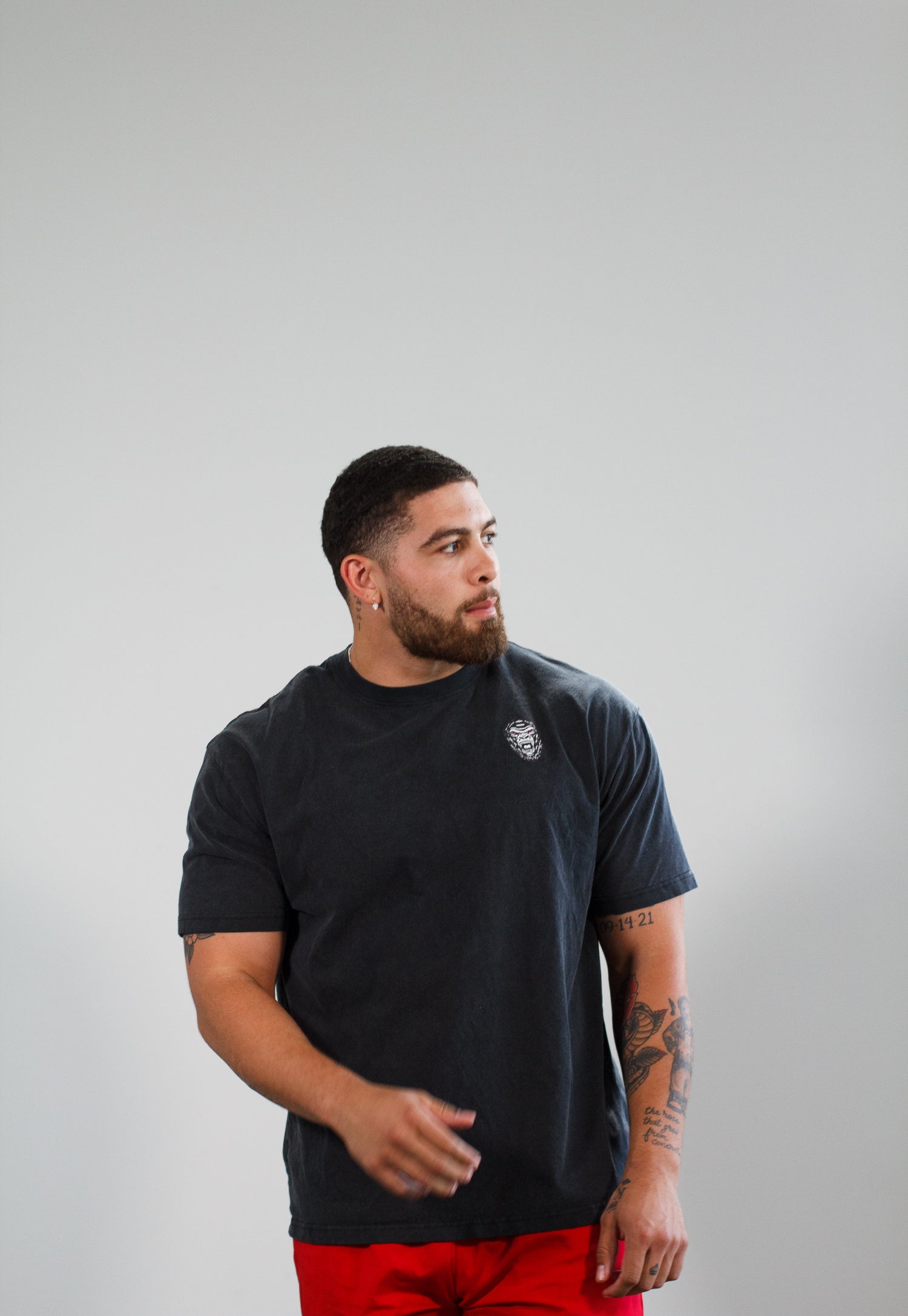 man modeling last rep gym clothes